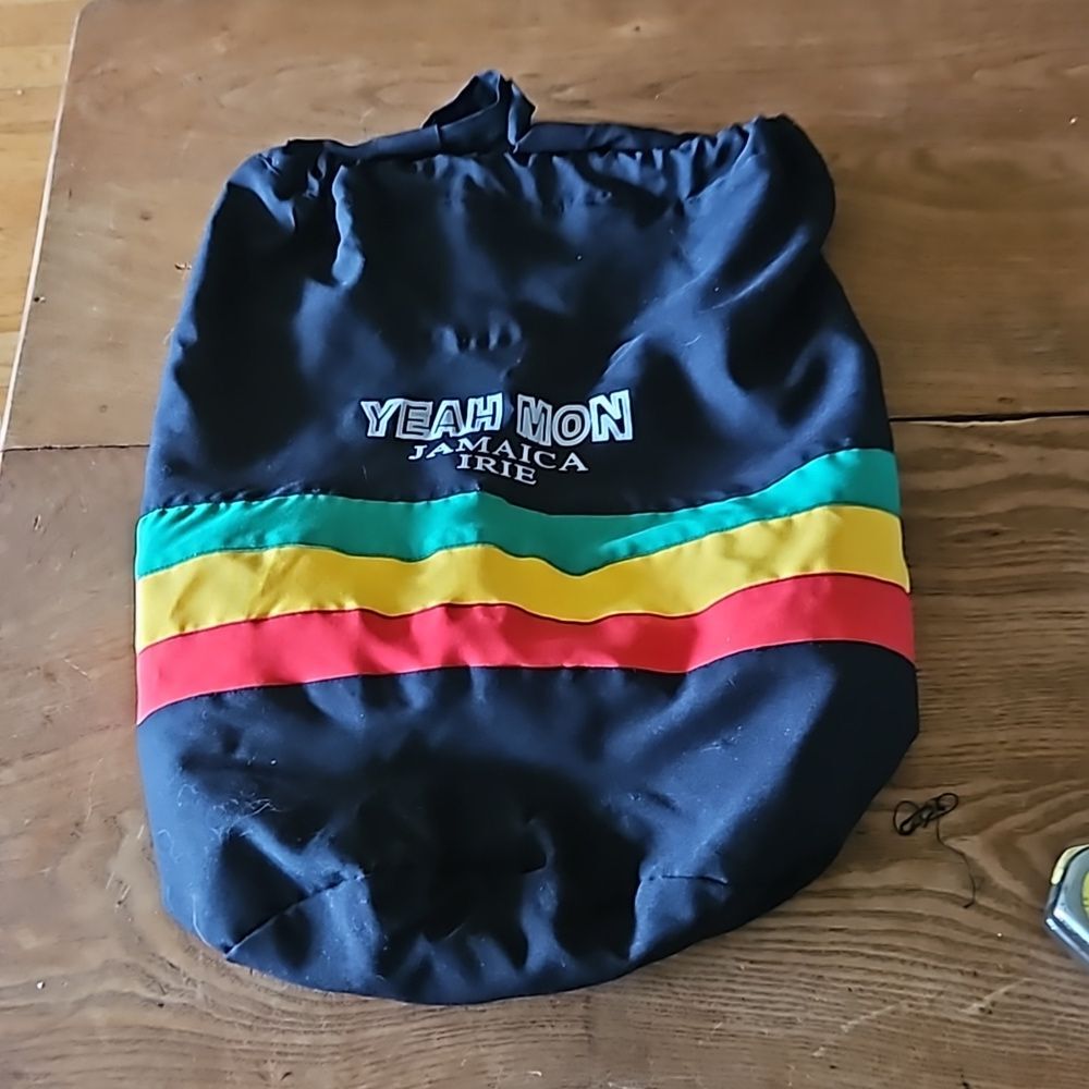 Yeah Mon Jamaica‎ Irie Rasta Backpack Pull-Cord Bag Unisex *Read*